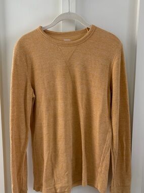 Sonoma Men’s Mustard Yellow Knit Sweater | Size Small | Crewneck Layer